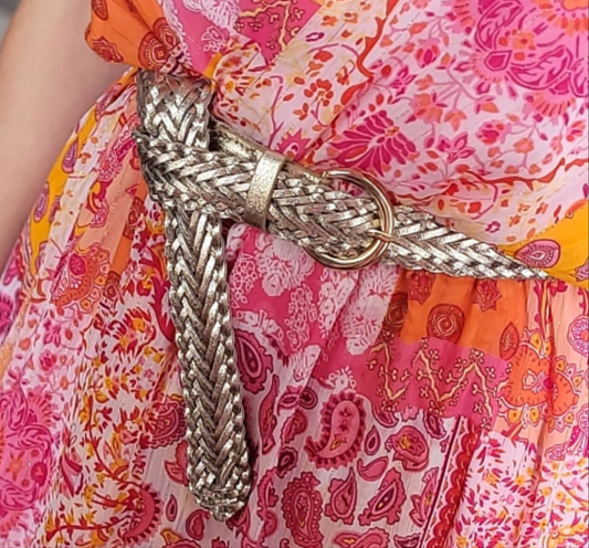 Ceinture Tressée Dorée